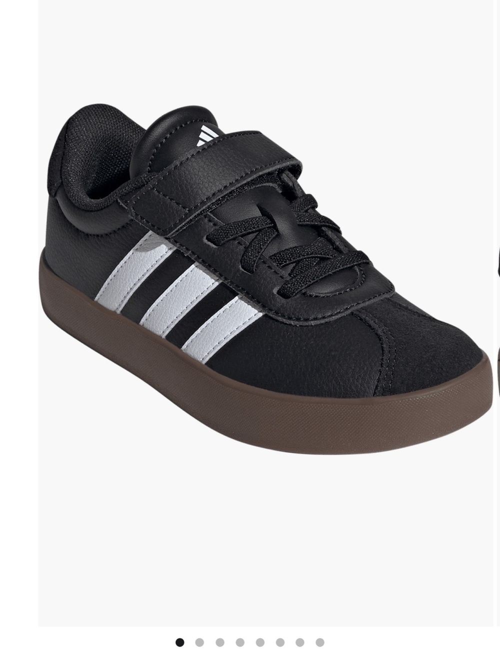 adidas Kids VL Court 3.0 Sneaker Black and White. Boys size 1.  New in box.
